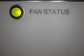 close up of a fan status led indicator on the network equipment Royalty Free Stock Photo