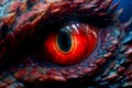 Close-up of fantasy dragon eye. Mythological evil. Dangerous creature Royalty Free Stock Photo