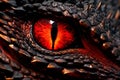 Close-up of fantasy dragon eye. Mythological evil. Dangerous creature Royalty Free Stock Photo