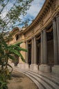 Close-up of the far-fetched decoration of arch and columns at the Petit Palais courtyard in Paris. Royalty Free Stock Photo