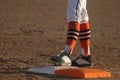 Baseball Player Standing on First Base