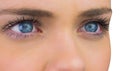 Close up of female blue eyes Royalty Free Stock Photo
