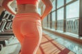 Close up of female body in sportswear. Sporty woman in the gym