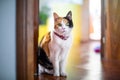 Close up of a female calico cat