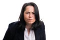 Close-up of female entrepreneur making angry expression Royalty Free Stock Photo