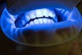 Close up of female mouth. Matching the shades of the implants or the process of teeth whitening. Dentist with an Royalty Free Stock Photo