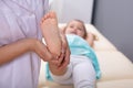 Physiotherapist Working With Patient In Clinic Royalty Free Stock Photo