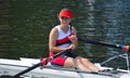 Close up of Female Sculler Royalty Free Stock Photo