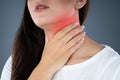 Woman With Throat Pain