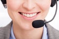 Close-up Of Female Telephone Operator Royalty Free Stock Photo