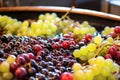 close-up of fermenting grapes in a winery vat Royalty Free Stock Photo