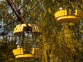 Close up of ferris wheel in abandoned amusement park in ghost town Pripyat Royalty Free Stock Photo