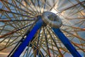 Close up of Ferris wheel, amusement park ride Royalty Free Stock Photo