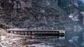 Close up of ferry dock in Lysebotn