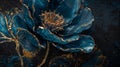 Close-up, A few Epiphyllum flowers, gild, Liquid gold flowing, Fuzzy edge, Rock color board painting