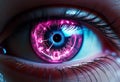Close-up of a fictional bionic eye Royalty Free Stock Photo