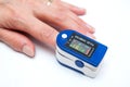 Pulse oximeter on white background