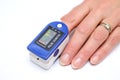 Pulse oximeter on white background