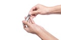 Close up of fingernail Royalty Free Stock Photo