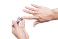 Close up of fingernail Royalty Free Stock Photo