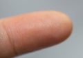 Close up fingerprint biometric identity