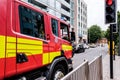 Close Up Of A Fire Engine Emergency Service Vehicle