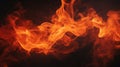 a close up of fire flames on a black background Royalty Free Stock Photo