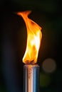 close-up of a fire from a lighter. selective focus Royalty Free Stock Photo