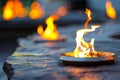 Close Up of a Fire Pit With Flames