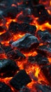 Close up of Fire With Rocks Igniting in Flames
