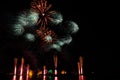 Close Up Fireworks in disney epcot