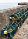 Close up of fish trap for lobster and crab fishing Royalty Free Stock Photo