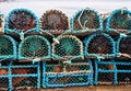 Close up of fish trap for lobster and crab fishing Royalty Free Stock Photo