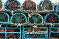 Close up of fish trap for lobster and crab fishing Royalty Free Stock Photo