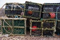 Close up of fish trap for lobster and crab fishing Royalty Free Stock Photo