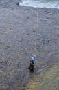 Close Up Fisherman At The Nischiki River At Iwakuni 4-9-2015