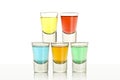 Five colorful shots Royalty Free Stock Photo