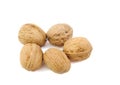 Close up of Five nuts Royalty Free Stock Photo