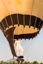 Close up of the flame inside of hot air balloon Royalty Free Stock Photo