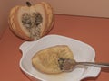 Eating Baked Carnival Squash with Butter Royalty Free Stock Photo