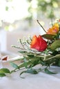 Close up of a floral bouquet as a centrepiece