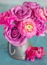 Close-up floral composition with a Ranunculus flowers.