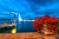 Geneva skyline night
