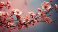 A close up of flowers on a branch