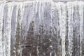 Close up of Flowing Clear Water in a Water Fall - Abstract Natural Background