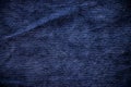 Close up of fold dark blue Velvet Fabric Royalty Free Stock Photo