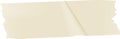 Close up of folded beige masking tape with torn edges, creating a textured, layered effect against a clean white