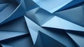 Close-Up of Folded Blue Origami Paper: Minimalistic and Superb Clean Image AI Generated