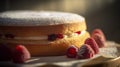 Rustic and Realistic Close-Up of Victoria Sponge
