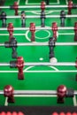 Close up of a foosball game Royalty Free Stock Photo